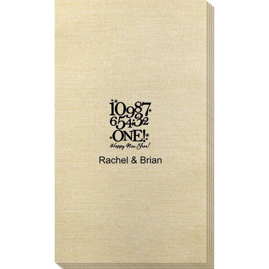 New Year's Countdown Bamboo Luxe Guest Towels